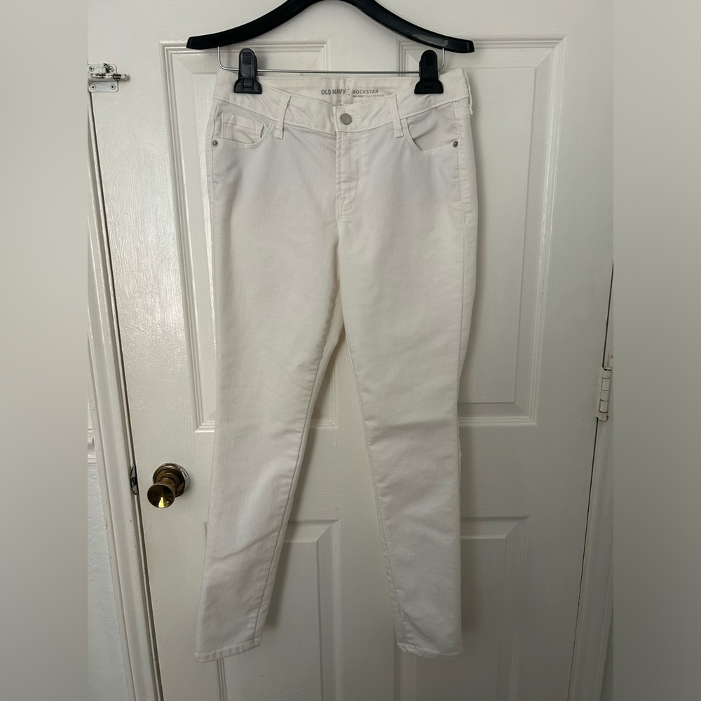 Old Navy White Skinny Rockstar Jeans